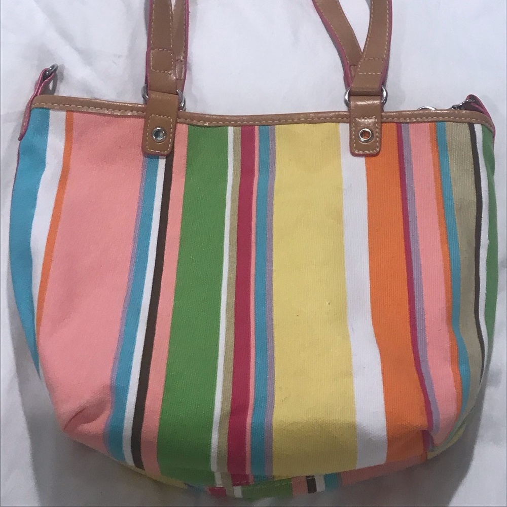 Striped/Pink reversible Strada bag